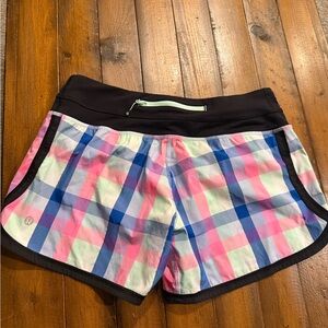 lululemon athletica Women's Plaid Athletic Shorts - Pink, Blue, Green